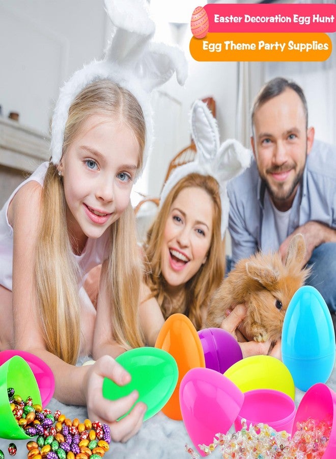 Haconba 48 Pack 5 Inch Large Fillable Easter Eggs Bulk Colorful Plastic Eggs Empty for Easter Basket Fillers Egg Hunt Party Favors, 6 Colors - Image 3